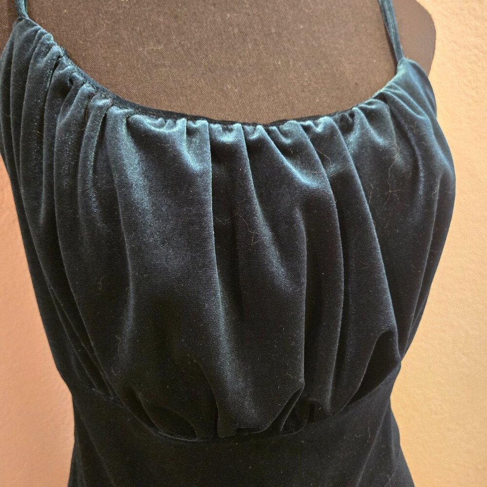 Green velour jumpsuit Holiday Sz LG